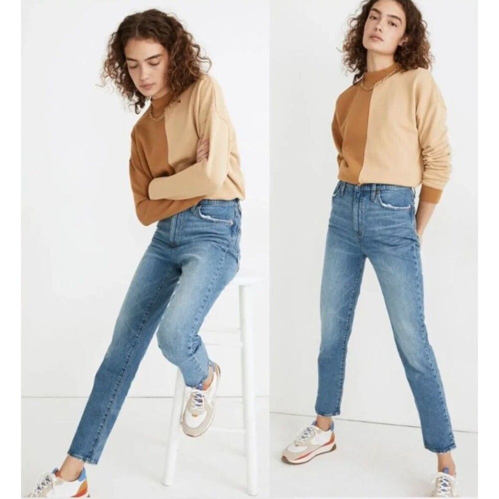 Madewell Classic Straight Jeans in Nearwood Wash Womens 30 High Rise M3520
